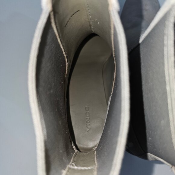 Vince Kimmy Ankle Bootie Womens 10 Gray Suede Pull On Block Heel Minimalist Fall - Picture 11 of 14